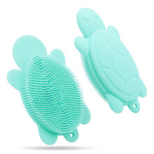 JSYUTYUZ Soft and Gentle Silicone Body Scrubber Pure Silicone Turtle Shaped Shower Brush Easy to Clean Exfoliating Bath Brush Suitable for Boys
