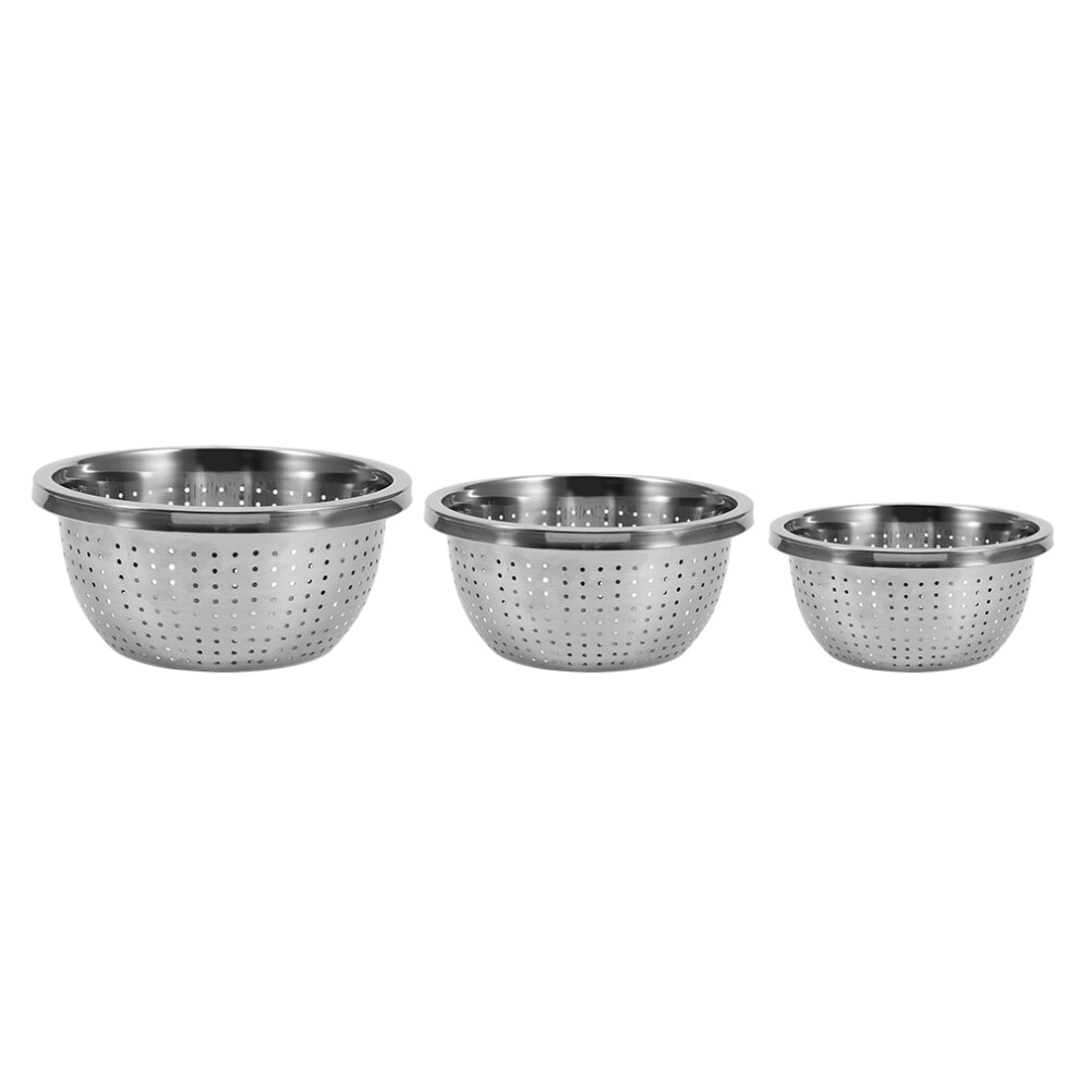3Pcs/Set Stainless Steel Rice Sieve Rice Washing Filter Strainer Drainer Kitchen Cleaning Gadge-image-OPC-PHWVYKG-NEW