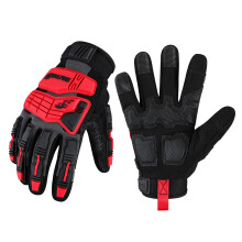 DULFINE Impact-Resistant Work Gloves Men Heavy Duty Mechanic Gloves Touch Screen Ideal for Construction Forestry Oil Rig Drilling Mechanic