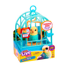 Little Live Pets My Really Real Talking Bird Toy & Cage - Indie Interactive Voice Repeating Toy 20+ Sounds & Reactions Talking Toys for Kids 5-7