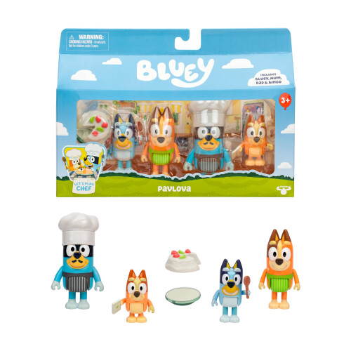 Bluey 4 hahmon pakkaus - BLUEY - Perhe keittiössä