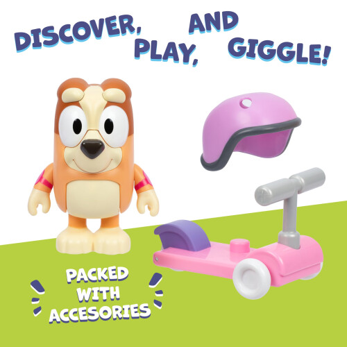 Bluey Bluey Chat Mates en Accessoire Scooter Bingo Figurenset voor Kinderen 2