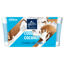 Velas glade de fragancia de edicin limitada de coco fresco infundido con aceites esenciales 8.16 oz total 2 paquete