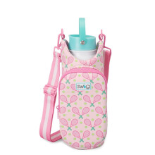 Swig Life Water Bottle Sling Bag Water Bottle Holder with Adjustable Strap Carrier Bag with Zippered Phone Pocket Holds 36oz (Love All)