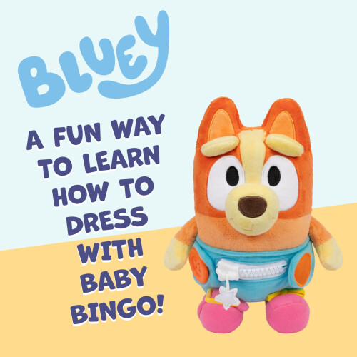 Bluey Robe & Joue Baby Bingo Bluey Plux Button Zip Boucle et crava 1