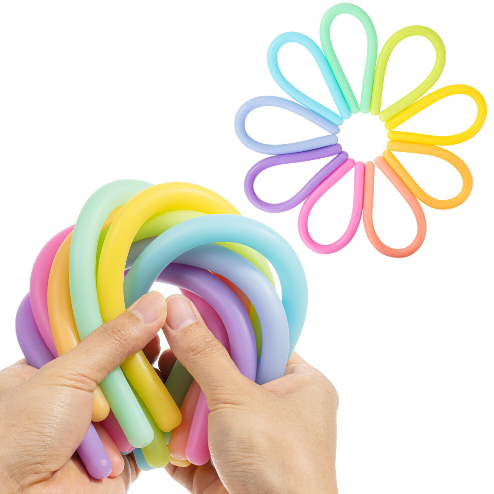 Mr. Pen- Monkey Noodles Fidget Toy  9 Pack  Marshmallow Playground Color Theme  Colorful Non-Toxic Silicone  Sensory Noodles for Kids  Stretchy F-image-OPC-PHWVYWV-NEW