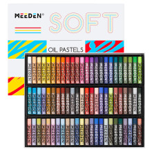 MEEDEN Zachte Olie Pastels Set: 72 Levendige Kleuren voor Beginners en Volwassenen - Soepele Olie Pastel Krijt