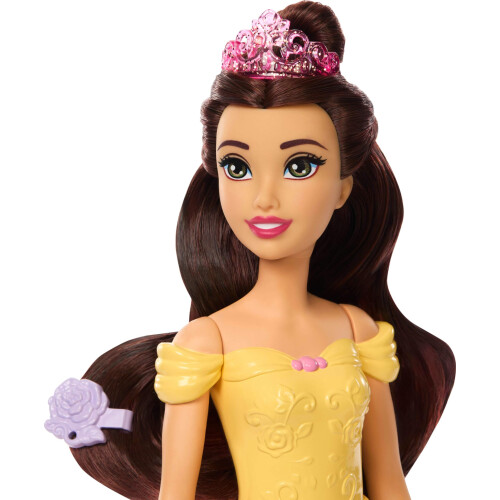 Mattel Κούκλα Mattel Disney Princess Belle με Σκύλο, Μαγικό Μπάνιο & Αξεσουάρ Μαλλιών 2