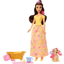 Belle Prinzessin Puppe & Haustier Bade-Spielset mit Zubehör
