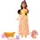 Mattel Κούκλα Mattel Disney Princess Belle με Σκύλο, Μαγικό Μπάνιο & Αξεσουάρ Μαλλιών 1