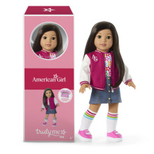 American Girl ME ME Bambola da 18 pollici n. 124 con occhi castani dritti capelli neri-marrone-cutanea da luce a medio di et compresa tra 6+