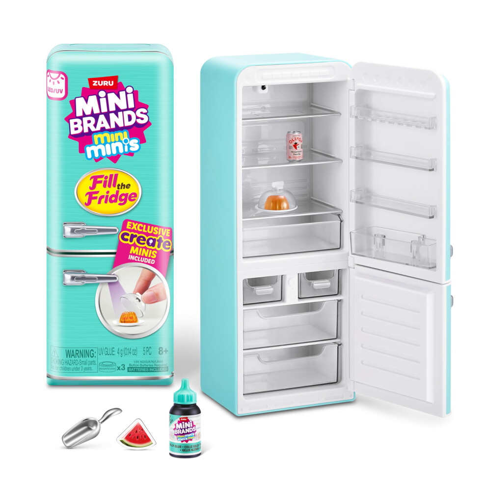Photos - Doll Accessories Mini Brands Fill The Fridge Playset w/UV Light by ZURU Collectibles DIY Resin Play Exclusive Recipe NOT Edible 8+ 77673