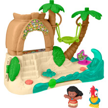 Fisher-Price Brinquedo para crianas pequenas Disney Princess Moana Adventure Village Playset com figuras para brincar de fingir para crianas a