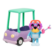Bluey Grannies Car Coup    CATY CATSET Playset Talking Janet Kids Toy avec des lunettes de couverture amovibles Figures de jouets interactifs Ensem