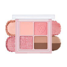 Peripera Ink Pocket Shadow Palette Lidschatten-Quads, cremige Formel, mischbare matte und schimmernde Farbtne, einfach aufzutragen (007 SPRING STRAW