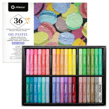 Artecho Macaron Olie Pastels Set van 36 Kleuren, Zachte Olie Pastels voor Schilderen, Tekenen, Mengen (10 x 70 mm)