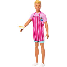 Barbie Mysteries: Detectives Beach Ken Doll portant une tenue de signature amovible avec des accessoires de narration, notamment des tabliers et