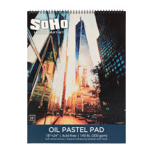 Bloco de papel pastel profissional de textura fina SoHo Urban Artist - 140 lb. - 18 x 24 """" Papel de tela de textura fina sem cido com folhas de
