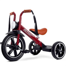 Triciclo infantil RIDYEE para 2 a 5 anos Triciclo para 3 anos com luz frontal, roda dianteira de borracha, guiador macio com flmulas, assento aj
