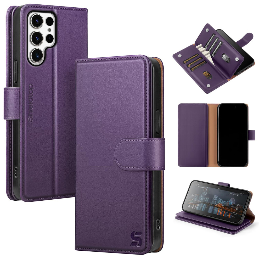Shieldtop Kompatibel Mit Samsung Galaxy S23 Ultra 5G Brieftaschen-H Lle Mit Kartenhalter Damen Herren Rfid-Blockierende Pu-Leder-Klapp-Tpu-Schutz-image
