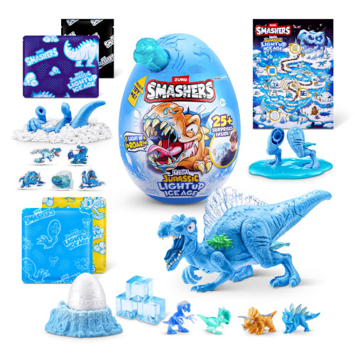 Zuru Smashers Mega Jurassic Light Up Ice Age (Spinosaurus) de Zuru Smashable Egg Toy para nios