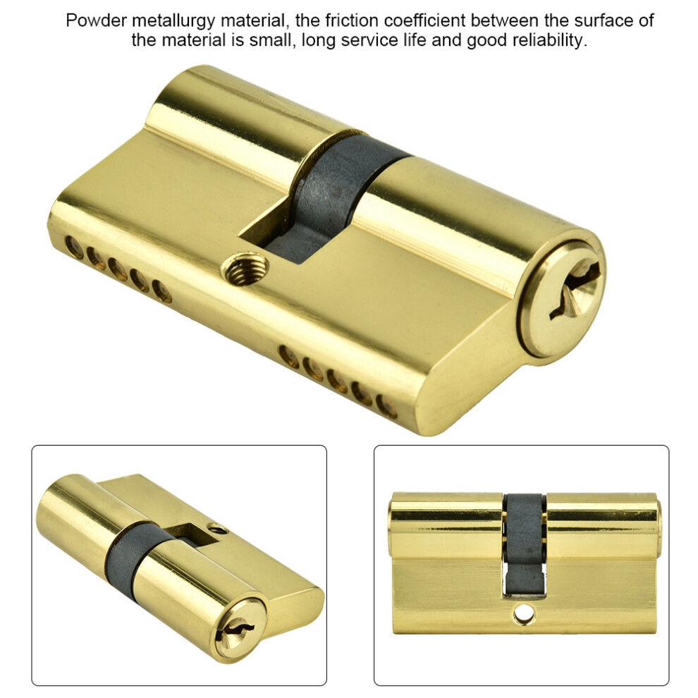 60Mm Copper Dual Open Lock Cylinder Anti Theft Door Lock Cylinder With Keys 5051324622312