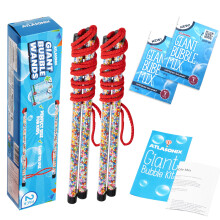 Kmpe boblestave til brn | 2-pak Kmpe Bubble Maker Kit med Big Bubble Powder | Sjovt udendrs legetj til drenge og piger | med 2 pakker Giant