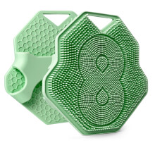 Lintach Shower Scrubbers for Men Shower Exfoliating Body Scrubber Ergonomic Silicone Body Scrubber Reusable Hygienic Bath Loofah for a Smooth