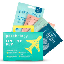 Cestovn sada na oblicej Patchology On The Fly Zklady hydratacn pce o plet pro oblicej, oci a rty vhodn pro cestovn obsahuje 2 pry nplast