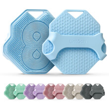 Lintach Silicone Body Scrubber - Shower Exfoliating Body Scrubber Ergonomic Silicone Shower Scrubbers for Men Reusable Hygienic Bath Loofah fo