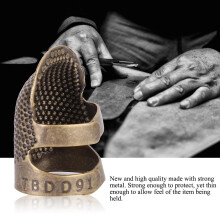 Brass Portable Vintage Thimble Sewing Quilting DIY Craft Finger Protector (S)