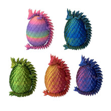 EXQDYNM 5 KPL 3D-tulostettu Mini Dragon Egg Dragon Inside Fidget Lelu Myyttiset esitδytetyt pδδsiδismunat, joissa hehkua pimeδssδ