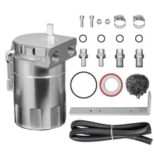 VehiMata lauffangbehlter-Set, 300 ml, universeller Luftauffangbehlter mit Luft-labscheiderbehlter und 2,6 Fu NBR-Kraftstoffschlauch fr PCV-Sys