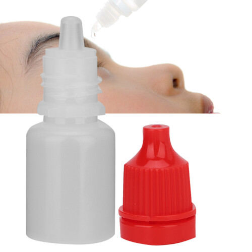 50pcs / bag 5ml Portable Empty Eye Drops Eye Liquid Dropper Bottle Small Drop BottleRed 2