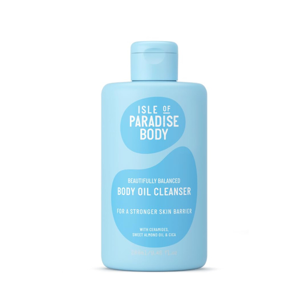 Isle of Paradise Balanced Oil Cleanser - For Soft  Smooth Skin - Skin Barrier Body Wash with Ceramides  Panthenol  and Cica - Protects and Locks