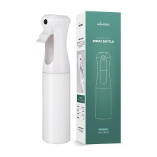 Aquableu Spray Bottle for Hair - Continuous Mist Spray Bottle for Hair Care Styling Cleaning Plants Pets & Essential Oils (White 10oz)