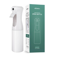 Aquableu Spray Bottle for Hair - Continuous Mist Spray Bottle for Hair Care Styling Cleaning Plants Pets & Essential Oils (White 6.76oz/200m