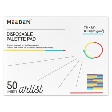 Almofada de papel para paleta de artista MEEDEN: 9''x12'' 50 folhas (80lb/120gsm) Papel para paleta de tinta - Papel descartvel para mistura de