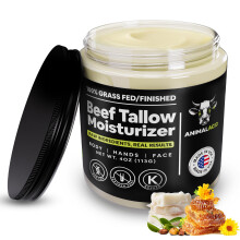 Rindertalg fr Gesichtshaut und Krper 4 Fl oz handgemachte Talg-Gesichtsfeuchtigkeitscreme mit Bio-Jojobal, Bienenwachs und Honig Creme aus 100