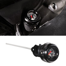 Olietemperatuurpeilstok compatibel voor Harley 2018-2024 Softail Slim Low Rider FXLR Breakout Fat Boy Street Bob (geheel zwart)
