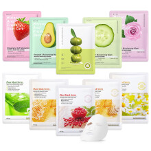 10er-Pack verschiedene Gesichts-Tuchmasken, Hautpflege-Set, feuchtigkeitsspendende Bulk-Tuch-Gesichtsmasken, Hautpflege-Geschenkset fr Frauen und M