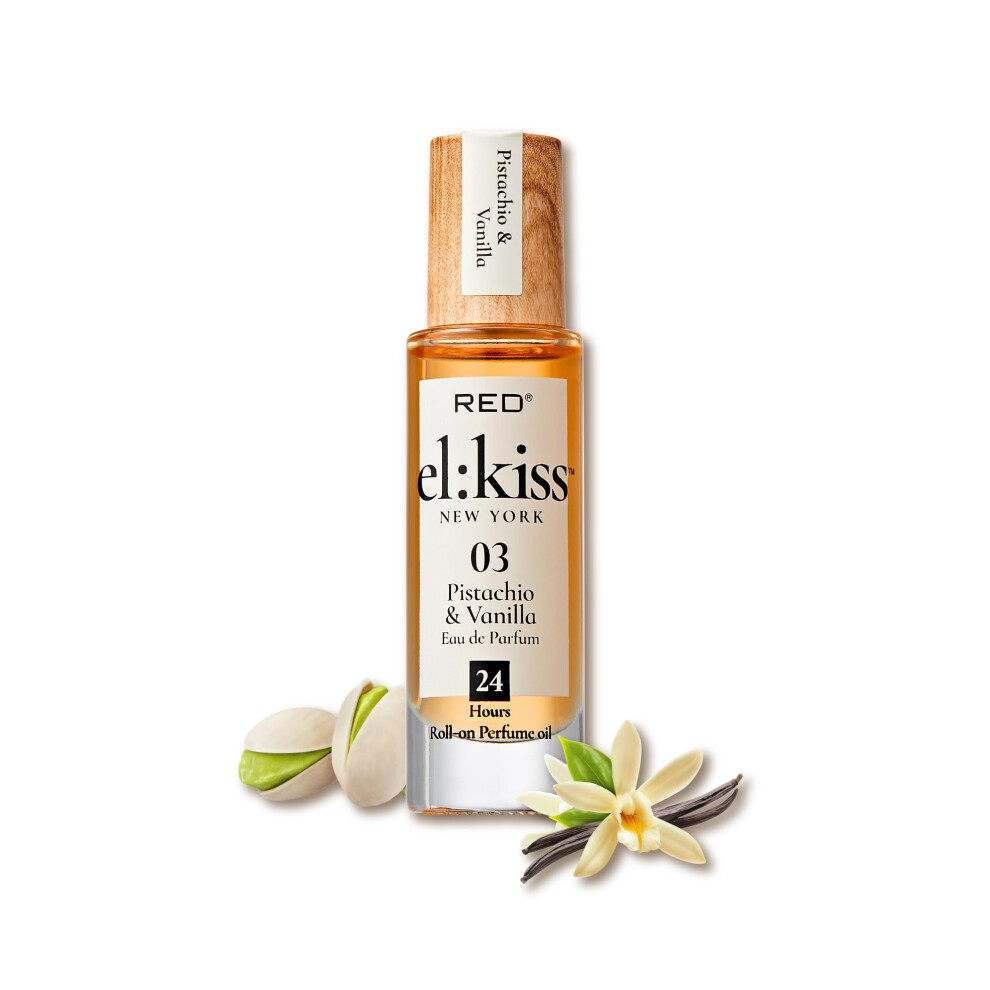 El:kiss Roll On Perfume Pistachio & Vanilla Inspired By Sdj 62 Eau De Parfum 12Ml (.40 Fl Oz) Hydrating & Long-Lasting Alcohol-Free & Mineral