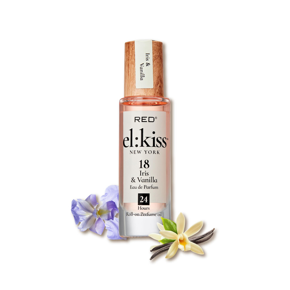 El:kiss Roll On Perfume Iris & Vanilla Inspired By La V. E. Belle Eau De Parfum 12Ml (.40 Fl Oz) Hydrating & Long-Lasting Alcohol & Mineral O