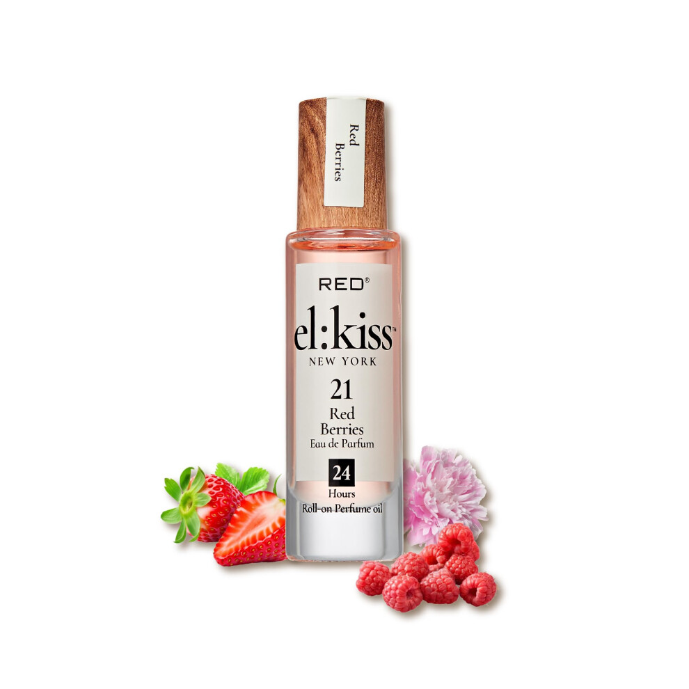 El:kiss Red Roll On Perfume Berries Inspi By Yst L's Mon Paris Eau De Parfum 12Ml (.40 Fl Oz) Hydrating & Long-Lasting Alcohol-Free & Mine