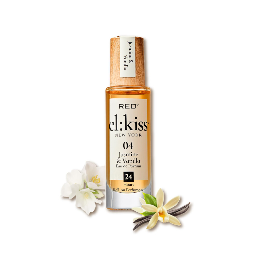 El:kiss Roll On Perfume Jasmine & Vanilla Inspired By Sdj 68 Eau De Parfum 12Ml (.40 Fl Oz) Hydrating & Long-Lasting Alcohol-Free & Mineral O
