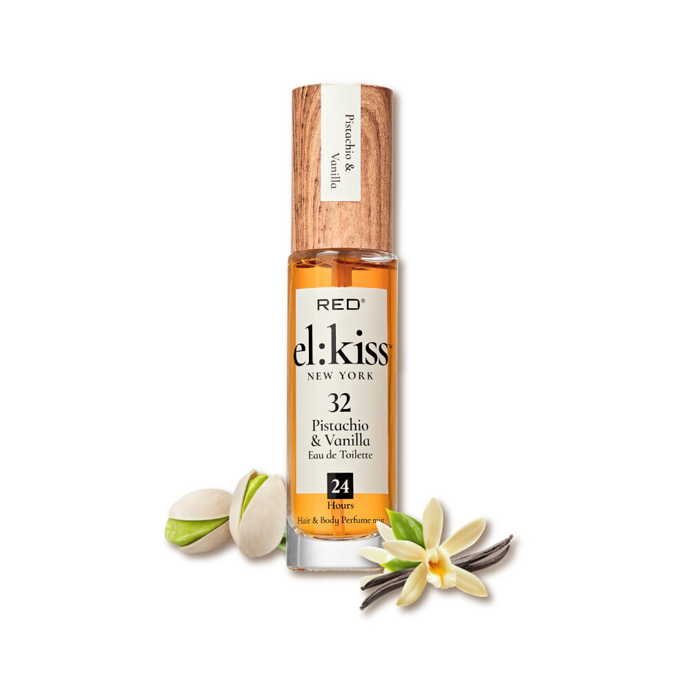 El:kiss Hair Perfume & Body Mist Pistachio & Vanilla Inspired By Sdj 62 Eau De Toilette 30Ml (1.01 Fl Oz) Hydrating & Long-Lasting Alcohol &