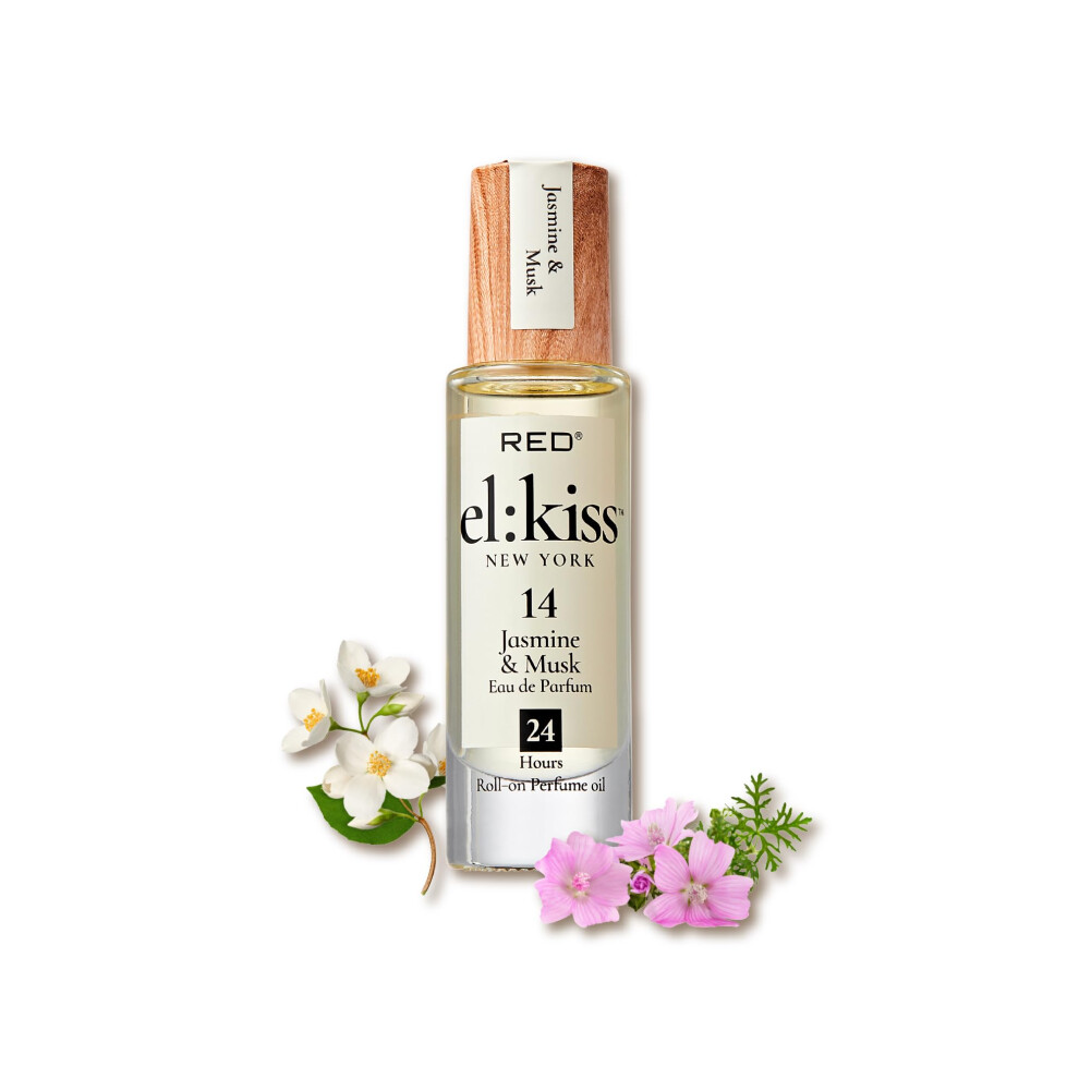 El:kiss Roll On Perfume Jasmine & Musk Inspired By Eau Tendre Eau De Parfum 12Ml (.40 Fl Oz) Hydrating & Long-Lasting Alcohol & Mineral Oil-F