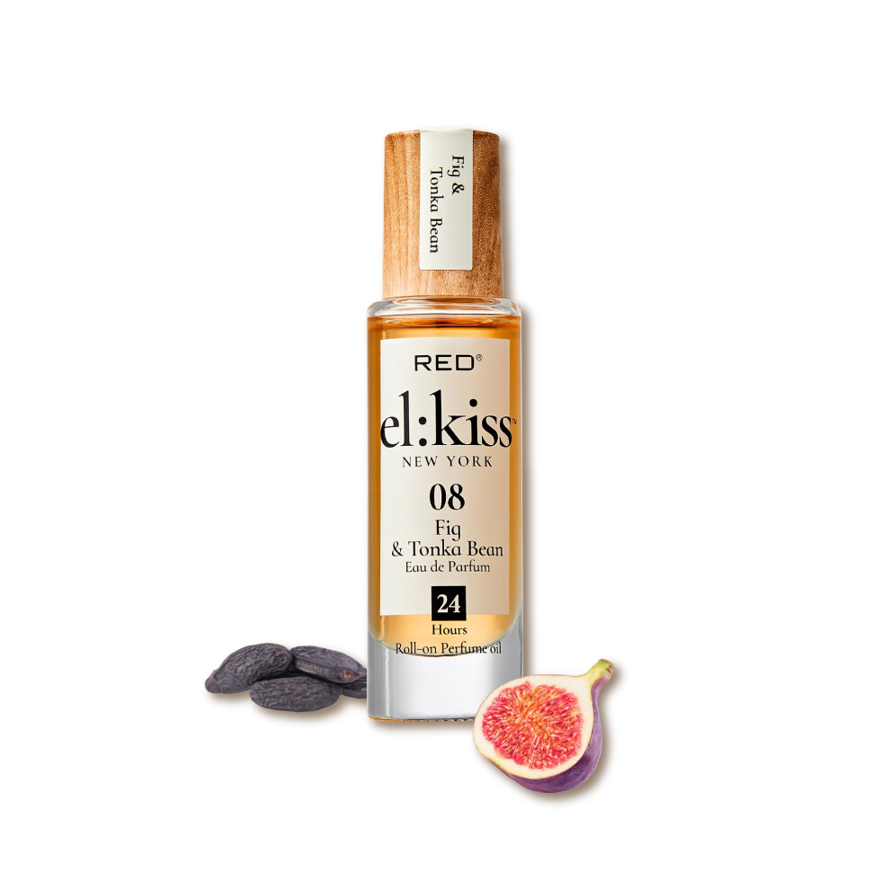 El:kiss Roll On Perfume Fig & Tonkin Bean Eau De Parfum 12Ml (.40 Fl Oz) Hydrating & Long-Lasting Alcohol-Free & Mineral Oil-Free Infused Wit