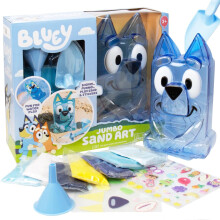 Bluey Jumbo Sand Art Genanvendeligt Bluey Legetj Fyld med Sand eller Vand Inkluderer vandtt Bluey Dukke Brneskovl og tragt Sjovt sanselegetj