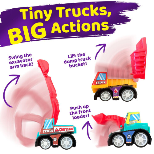 Stargo 8 Pack Colorful Prefilled Easter Eggs with Toys - Construction Engineering Vehicles  Pull-Back Cars  Bright Plastic Easter Eggs Filled  Ba 2